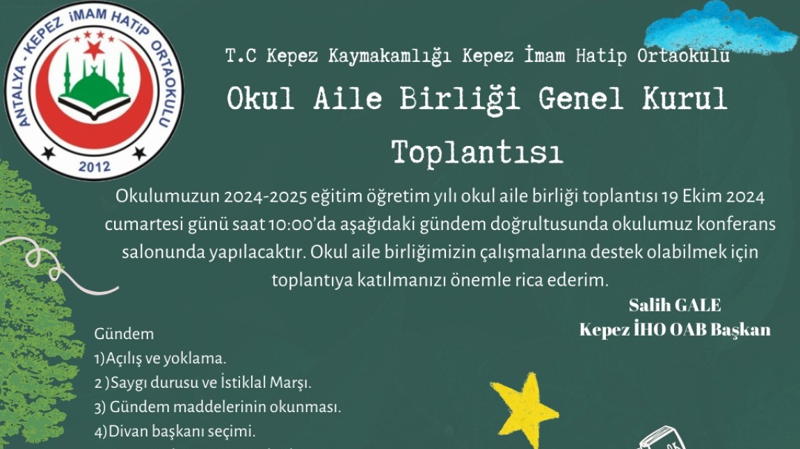 Okul Aile Birliği Genel Kurul Toplantısı